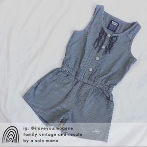 🍋 LEVI’S Blue Pinstripe Jumper Romper shorts